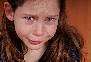 Little girl crying